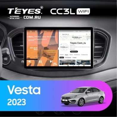Штатная магнитола Teyes CC3L WiFi 2/32 Lada Vesta (2023-2026) F2 Тип-A (9")