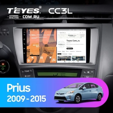 Штатная магнитола Teyes CC3L 4/64 Toyota Prius 3 XW30 (2009-2015) F1 Правый руль