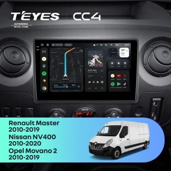 Штатная магнитола Teyes CC4 8/128 Opel Movano 2 (2010-2019) F1