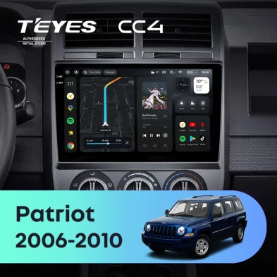 Штатная магнитола Teyes CC4 8/128 Jeep Patriot (2006-2010)