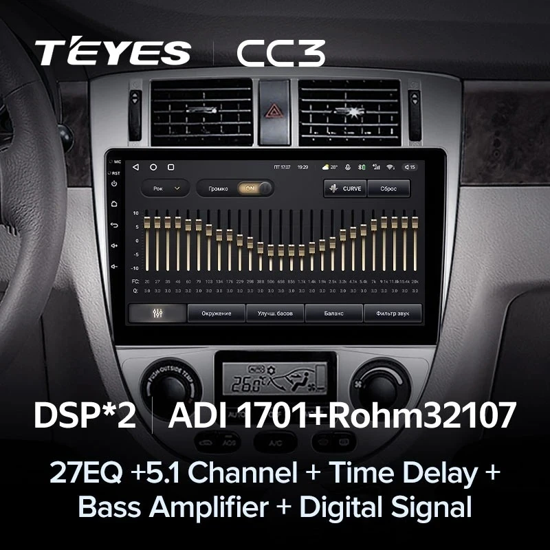 Штатная магнитола Teyes CC3 4/32 Chevrolet Lacetti J200 (2004-2013) F2