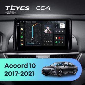 Штатная магнитола Teyes CC4 6/64 Honda Accord 10 CV (2017-2021) Тип-A