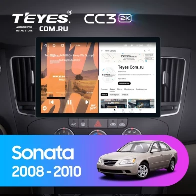 Штатная магнитола Teyes CC3 2K 6/128 Hyundai Sonata NF (2008-2010) F2 (11")