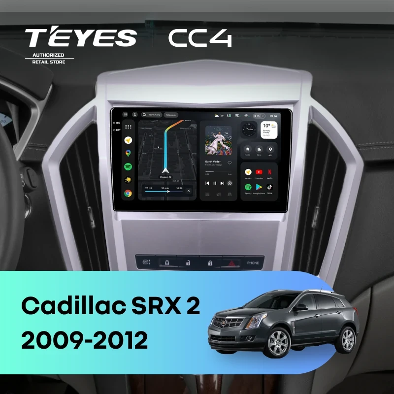 Штатная магнитола Teyes CC4 6/64 Cadillac SRX 2 (2009-2012)