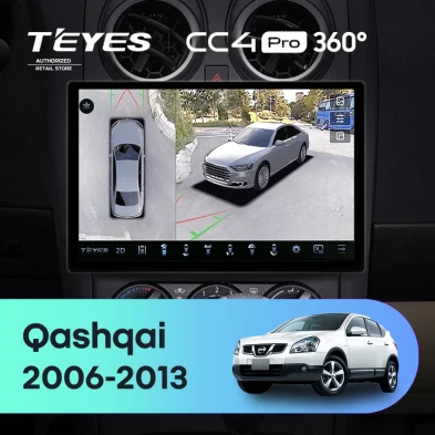 Штатная магнитола Teyes CC4 Pro 360 12/256 Nissan Qashqai 1 J10 (2006-2013) F2 (13")