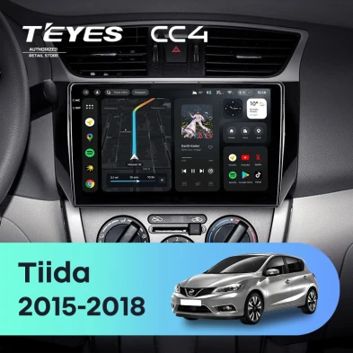 Штатная магнитола Teyes CC4 8/128 Nissan Tiida C13 (2015-2018)