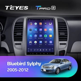 Штатная магнитола Tesla style Teyes TPRO 2 4/64 Nissan Bluebird Sylphy G11 (2005-2012)