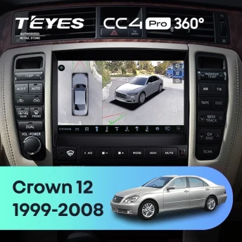 Штатная магнитола Teyes CC4 Pro 360 12/256 Toyota Crown 12 S180 (1999-2008)