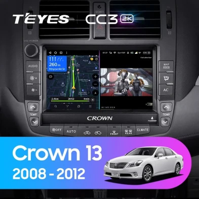 Штатная магнитола Teyes CC3 2K 360 6/128 Toyota Crown 13 S200 (2008-2012) Тип-B