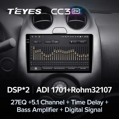 Штатная магнитола Teyes CC3 2K 360 6/128 Nissan March K13 (2010-2013)