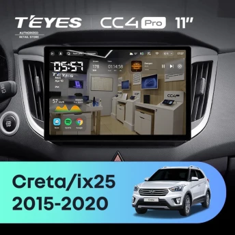 Штатная магнитола Teyes CC4 Pro 8/128 Hyundai Creta (2015-2020) (11")