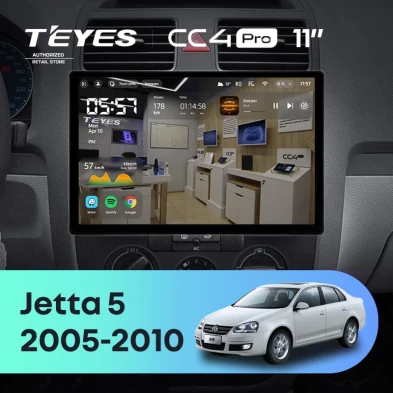 Штатная магнитола Teyes CC4 Pro 12/256 Volkswagen Jetta 5 (2005-2010) (11")