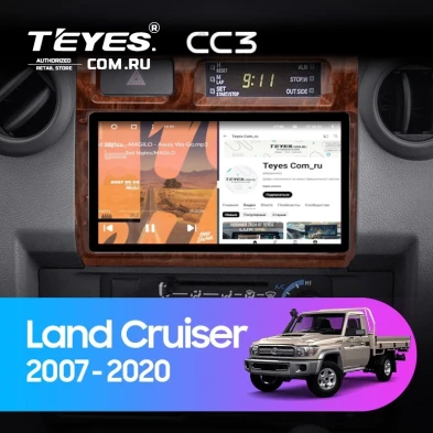 Штатная магнитола Teyes CC3 4/32 Toyota Land Cruiser 70 Series LC 79 (2007-2020) (Дерево)