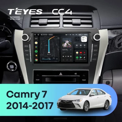 Штатная магнитола Teyes CC4 8/128 Toyota Camry 7 XV 50 55 (2014-2017) F3 с кнопками