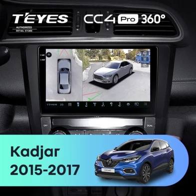 Штатная магнитола Teyes CC4 Pro 360 12/256 Renault Kadjar (2015-2017)