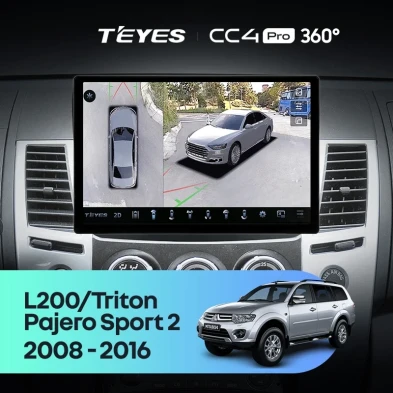 Штатная магнитола Teyes CC4 Pro 360 12/256 Mitsubishi Pajero Sport 2 (2008-2016) (11")