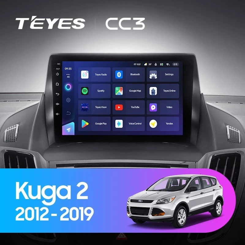 Штатная магнитола Teyes CC3 4/32 Ford Kuga 2 (2012-2019) Тип-A