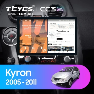Штатная магнитола Teyes CC3 2K 4/64 SsangYong Kyron (2005-2011) (11")