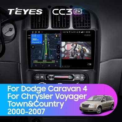 Штатная магнитола Teyes CC3 2K 4/64 Chrysler Town &amp; Country 4 RS (2000-2007) Тип-A