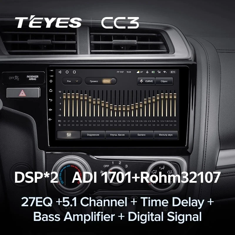 Штатная магнитола Teyes CC3 4/32 Honda Jazz 3 (2015-2020) Тип-B