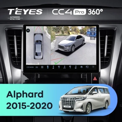 Штатная магнитола Teyes CC4 Pro 360 8/128 Toyota Alphard H30 (2015-2020) (11")
