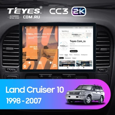 Штатная магнитола Teyes CC3 2K 6/128 Toyota Land Cruiser 10 J100 100 (1998-2007) (11")