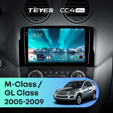 Штатная магнитола Teyes CC4 Pro 12/256 Mercedes-Benz ML-Class X164 (2005-2009) F2
