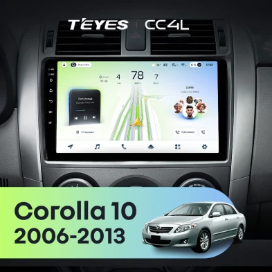 Штатная магнитола Teyes CC4L 6/64 Toyota Corolla 10 E140 E150 (2006-2013) Тип-B