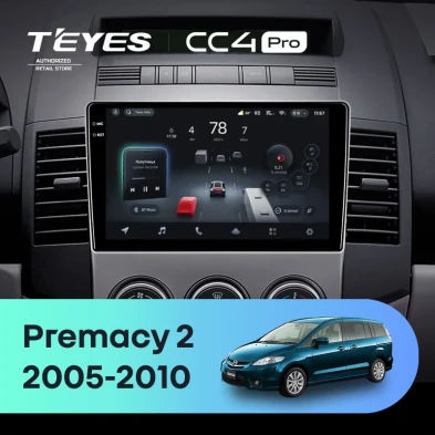 Штатная магнитола Teyes CC4 Pro 12/256 Mazda Premacy 2 (2005-2010)