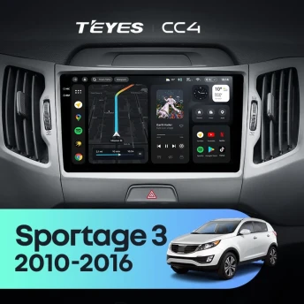 Штатная магнитола Teyes CC4 8/128 Kia Sportage 3 SL (2010-2016) Тип-B