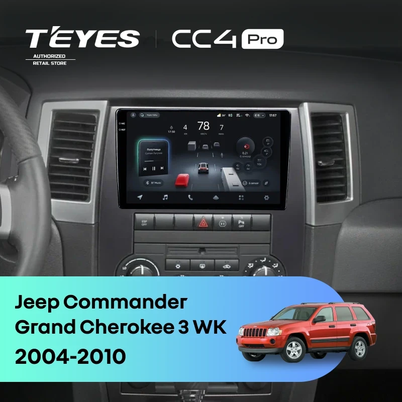 Штатная магнитола Teyes CC4 Pro 8/128 Jeep Commander (2005-2010)