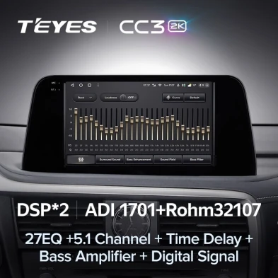 Штатная магнитола Teyes CC3 2K 360 6/128 Lexus RX200t RX300 RX350 RX350l RX450h RX450hl AL20 IV (2015-2021)