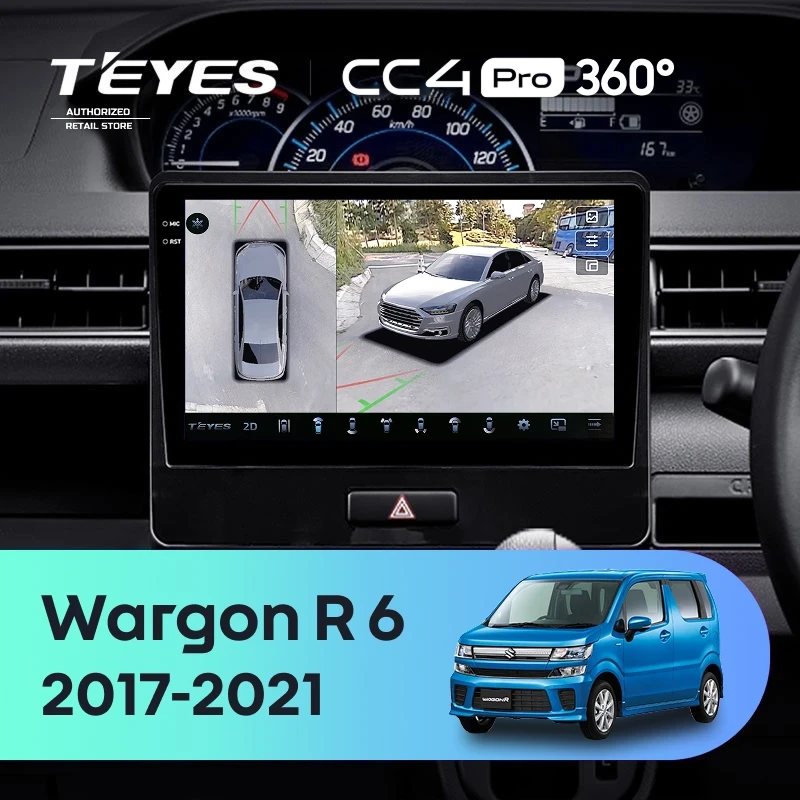 Штатная магнитола Teyes CC4 Pro 360 8/128 Suzuki Wagon R VI (2017-2021)