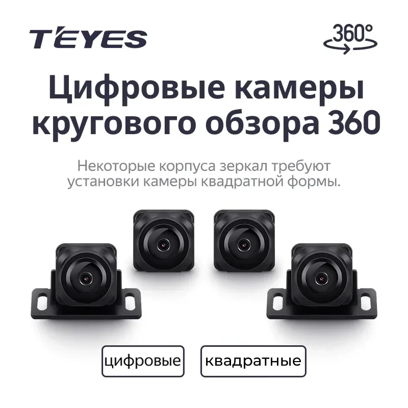 Цифровые камеры кругового обзора Teyes Digital 360° для CC4 PRO (Квадратные)