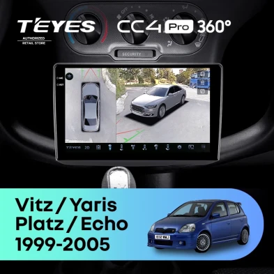 Штатная магнитола Teyes CC4 Pro 360 8/128 Toyota Vitz XP10 (1999-2005) F1