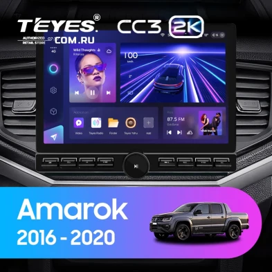 Штатная магнитола Teyes CC3 2K 6/128 Volkswagen Amarok 1 (2016-2020) (13" с кнопками)