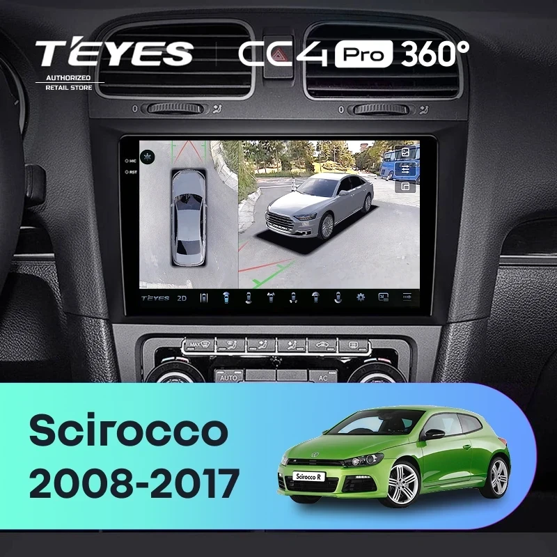 Штатная магнитола Teyes CC4 Pro 360 8/128 Volkswagen Scirocco (2008-2017)