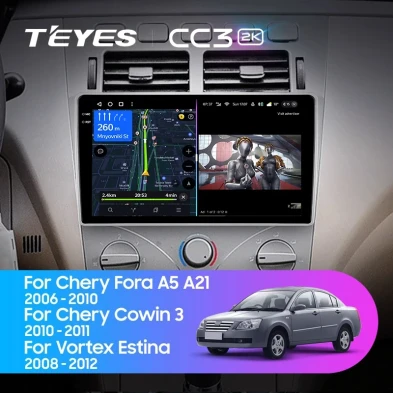 Штатная магнитола Teyes CC3 2K 360 6/128 Vortex Estina (2008-2012)