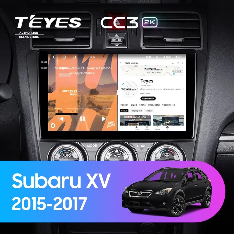 Штатная магнитола Teyes CC3 2K 4/64 Subaru XV (2015-2017) F1