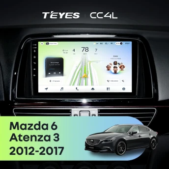 Штатная магнитола Teyes CC4L 6/64 Mazda Atenza 3 (2012-2017) Тип-B Правый руль