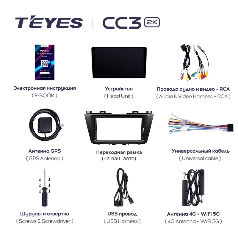 Штатная магнитола Teyes CC3 2K 4/64 Honda Grace (2014-2017) Тип-B Правый руль