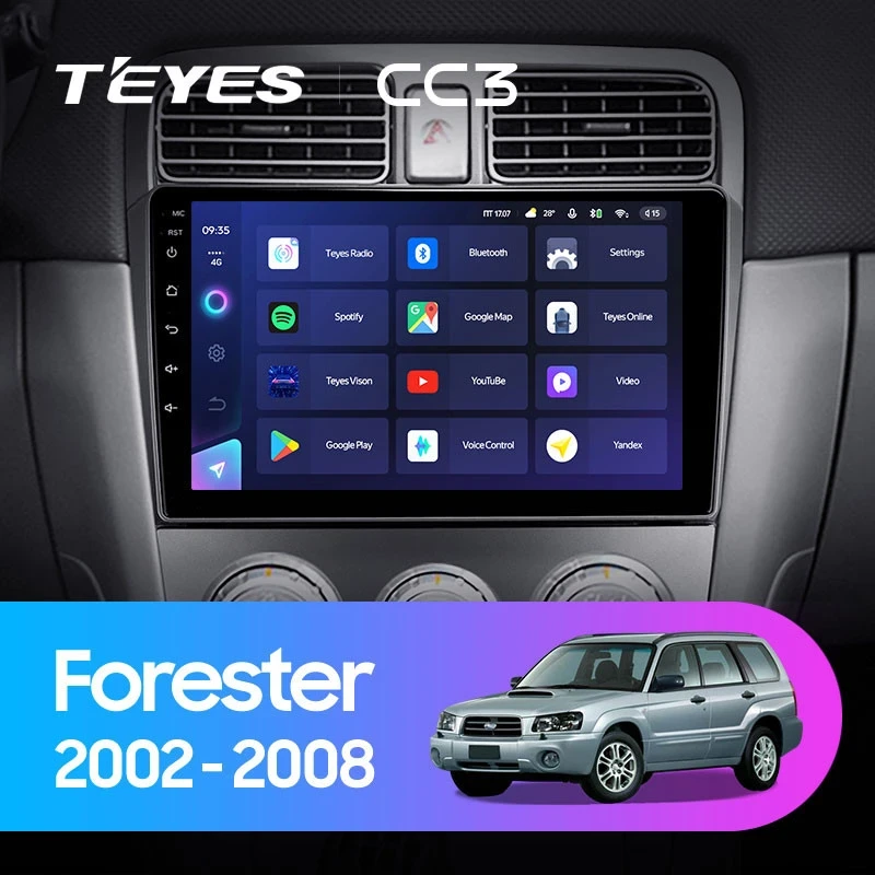 Штатная магнитола Teyes CC3 4/32 Subaru Forester SG (2002-2008)