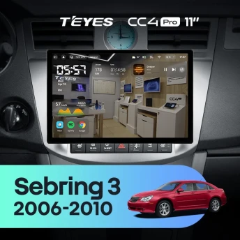 Штатная магнитола Teyes CC4 Pro 8/128 Chrysler Sebring 3 JS (2006-2010) (11")