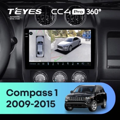 Штатная магнитола Teyes CC4 Pro 360 12/256 Jeep Compass 1 MK (2009-2015)