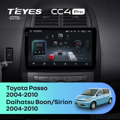 Штатная магнитола Teyes CC4 Pro 12/256 Toyota Passo XC10 (2004-2010)