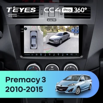 Штатная магнитола Teyes CC4 Pro 360 8/128 Mazda Premacy 3 (2010-2015)
