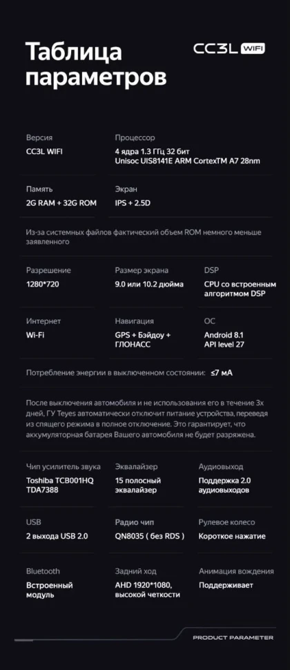 Штатная магнитола Teyes CC3L WiFi 2/32 Citroen C5 2 (2008-2017) F1