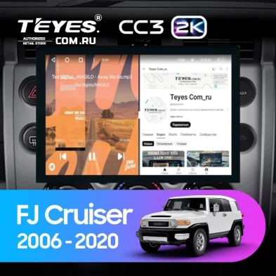 Штатная магнитола Teyes CC3 2K 6/128 Toyota FJ Cruiser J15 (2006-2020) (13")