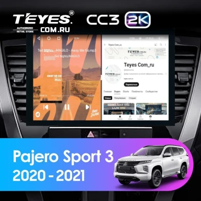 Штатная магнитола Teyes CC3 2K 4/32 Mitsubishi Pajero Sport 3 (2020-2021) (13")