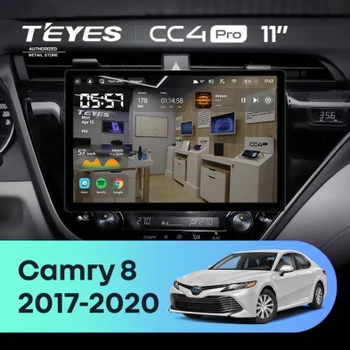 Штатная магнитола Teyes CC4 Pro 12/256 Toyota Camry 8 XV 70 (2017-2020) F1 (11")